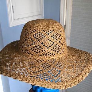 Woven straw beach hat